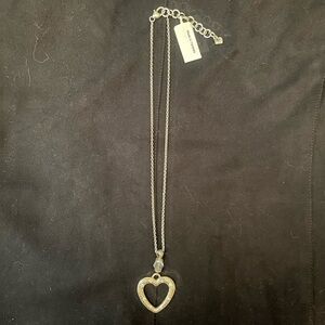 NWT Silver Open Heart Brighton Pendant Necklace
